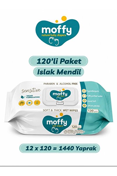 Moffy Islak Mendil (120 x 12) 1440 Yaprak