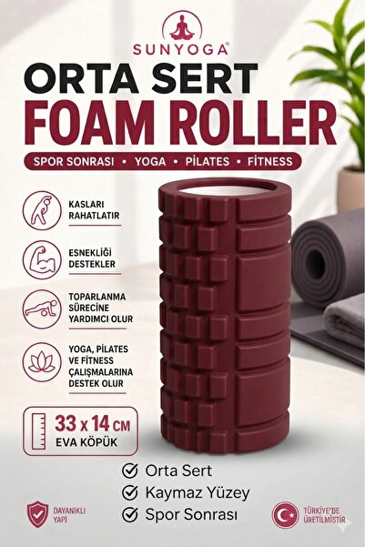 SUNYOGA Αφρός μασάζ με ρολό για μασάζ με ρολό γιόγκα γυμναστικής Pilates μεσα...