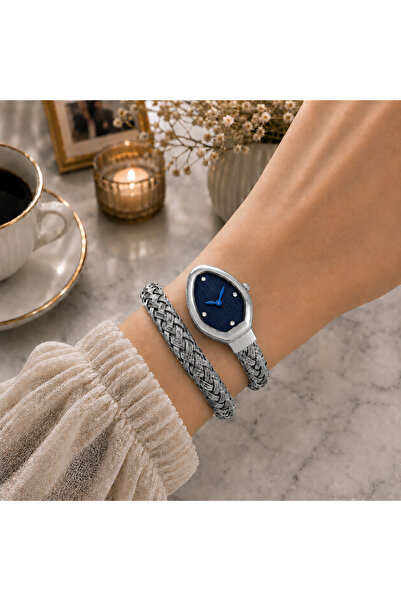 PW POLO WHITE Snake Watch, Coiled Women's Wristwatch
