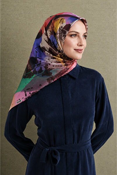 Aker Dusty Rose Mixed Pattern Tivil Silk Scarf 8841713 - 961
