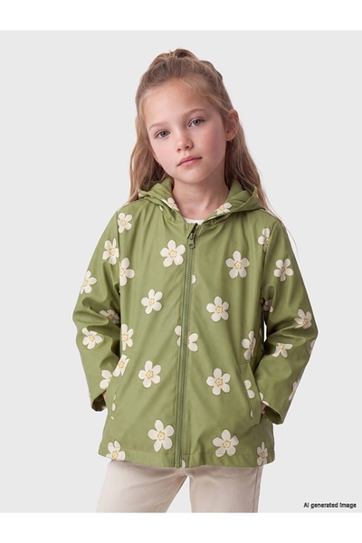 LC Waikiki Hooded girl's raincoat