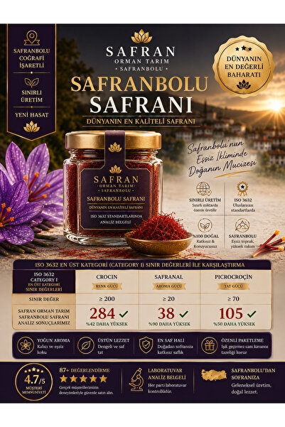 Safran Orman Tarım 1 Gram Safranbolu Safranı | Coğrafi İşaretli | ISO 3632 An...
