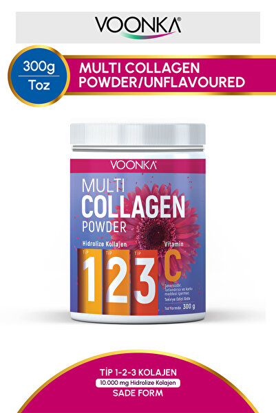 Voonka Multi Collagen Powder 300 gr - 30 Günlük