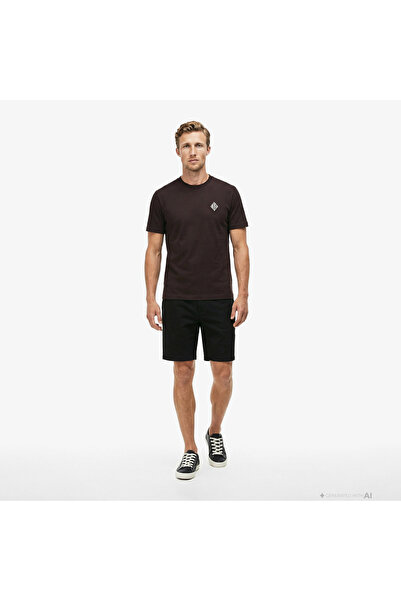 Lacoste Erkek Tapered Fit Keten Siyah Bermuda Şort