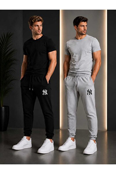 TREND ALİSSE {2Lİ} siyahh VE GRİİİ Standart Fit Normal Kesim 2 Iplik Cepli Ra...