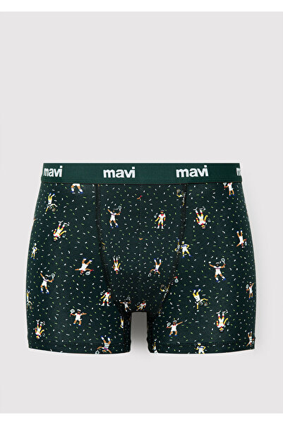 Mavi Baskılı Yeşil Boxer 0912482-88060