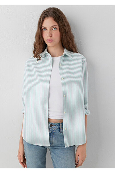 Mavi Çizgili Gömlek Regular Fit / Normal Kesim 1211584-91664