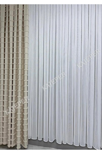 KAJEPER SANTANA ÇELİK TÜL PERDE Ağır Gramajlı 1\3 Sık Pile Ütü İstemez PERDE ...
