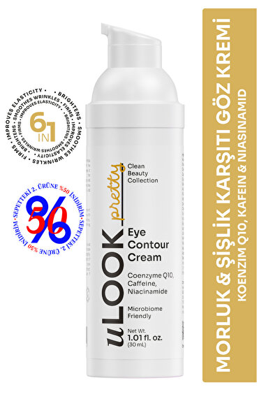 uLOOK Göz Çevresi Kremi 30 ml – Q10, Kafein ve Niasinamid İçeren Morluk Karşı...