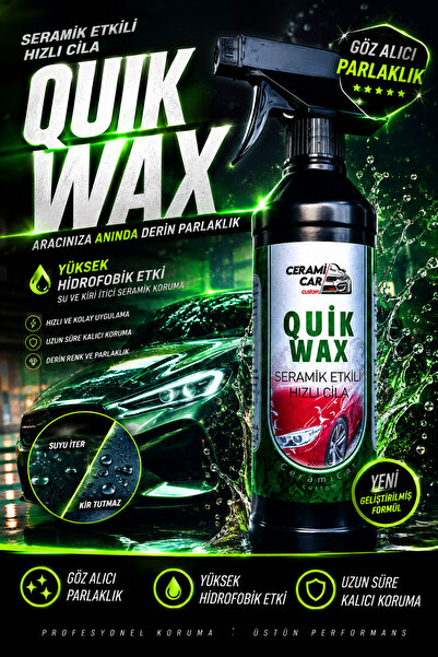 Ceramicar Custom Quik Wax 500 ML Seramik Etkili Hızlı Cila – Göz Alıcı Parlak...