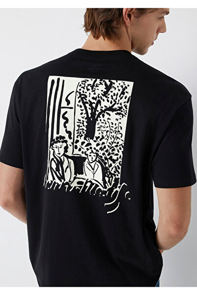 Mavi M0613575 Henri Matisse Printed T-Shirt Men's T-Shirt Black