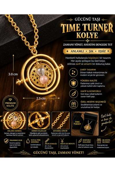 FG KONNİCHİWA Harries Potter Hermione Time Turner glas Necklace pendant toys ...