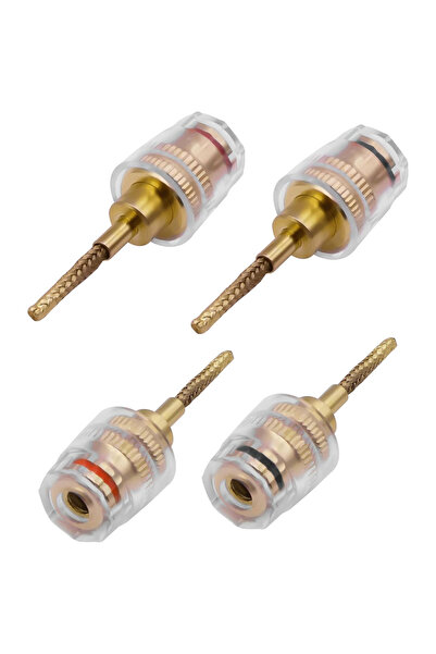 Choice1 4PCS 2/4Pcs Banana Plug Adapter 4mm Female to 2mm Pin Gold Plated Tes...