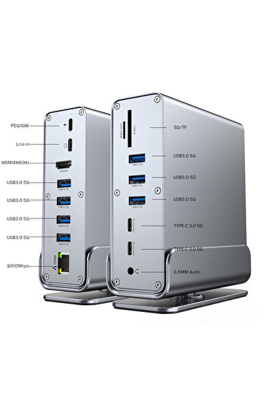 Choice1 15-in-1 HDMI USB3.0 KEBIDUMEI 15-in-1 Vertical Docking Stations USB D...