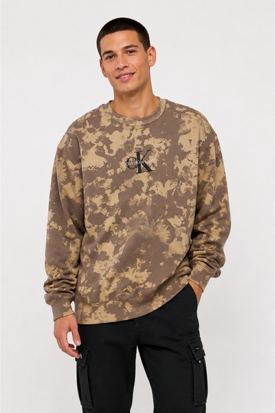Calvin Klein Ck Hoodie - Camo Aop, Crew Neck, Relaxed Cut