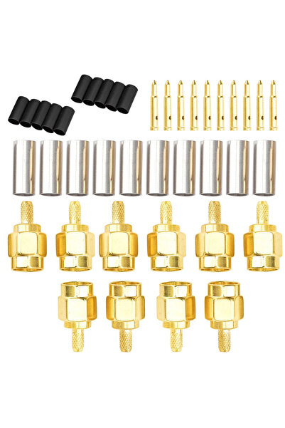 Choice1 10PCS SMA Male 10PCS SMA Connectors Kit RF Coaxial Adapter Male Femal...