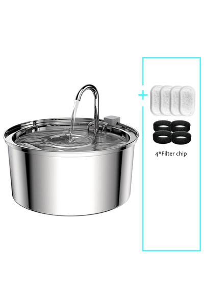 Choice Upgraded version Stainless Steel Pet Water Feeder Cat Automatic Water ...