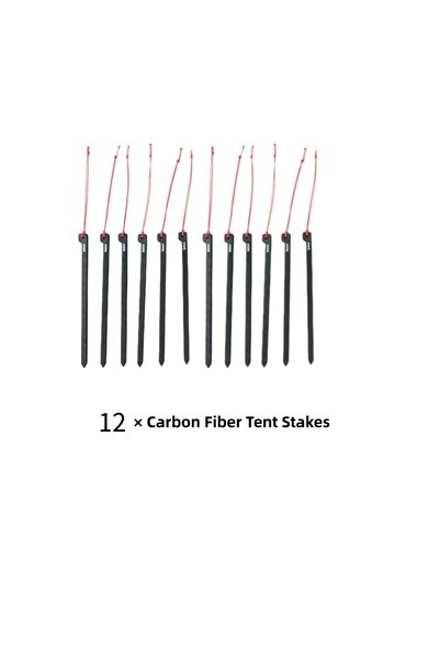 Choice 12pcs [HODR] Carbon Peg Tent Stakes Pegs Carbon Fiber 12cm 3.7g Ultral...