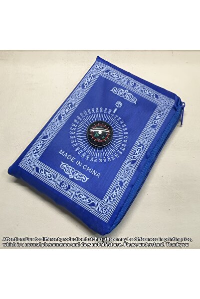 Choice3 Blue Portable Prayer Rug Waterproof Muslim Travel Prayer Mat with Com...