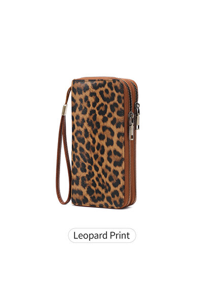 Choice1 QB393-LeopardPrint MIYIN Retro RFID Anti-theft Tri-fold Wallet Leopar...