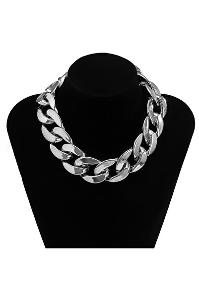Choice Silver Color High Quality Exaggerated Acrylic Big Chain Necklaces Wome...