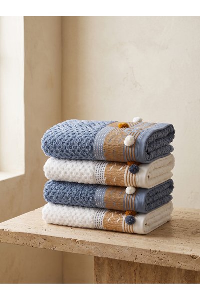 Dantela KOD-9830 50X90 SET PROSOAPE DE MÂNĂ DIN BUMBAC JACQUARD (4 BUCĂȚI) - MIXT