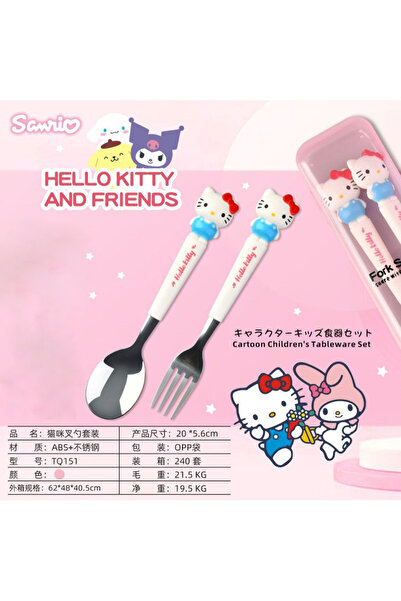 Choice CJ-KT Hallo Kitty Spoons and Forks Portable, 3D Cartoon My Melody & Ku...