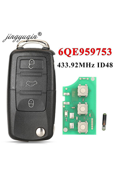 Choice مفتاح التحكم عن بعد jingyuqin 6QE 959 753 مفتاح السيارة عن بعد 434 ميج...