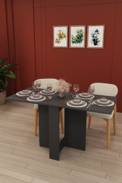 asratrend Lüks Katlanır Mutfak Yemek Masası %100 MDF Pratik Çalışma Masası KM32