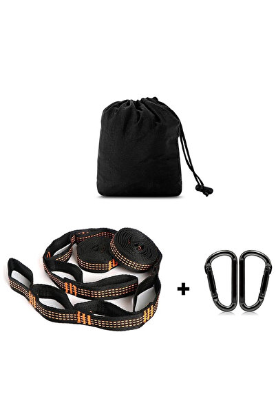 Choice Black Orange 2 PCS 200CM/ 78Inch Hammock Straps and 2 Hooks, 10+2 Loop...