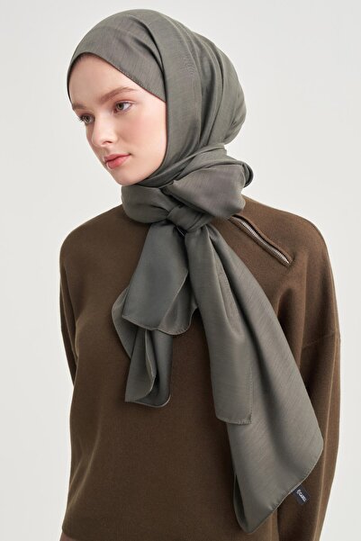 carell Şantuk Double-Sided Silk Shawl Khaki