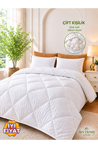 SEVHOME CONCEPT Yumuşak İthal Silikon Yorgan-Çift Kişilik -Microfiber Üst Kumaş