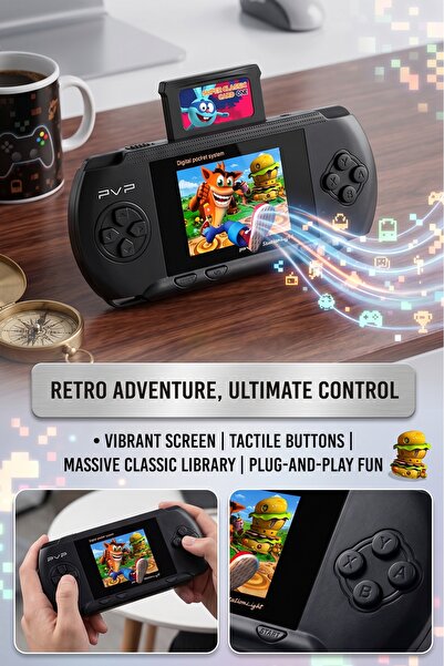 Primo Plus Handheld Video Game Console Light 3000 Wireless