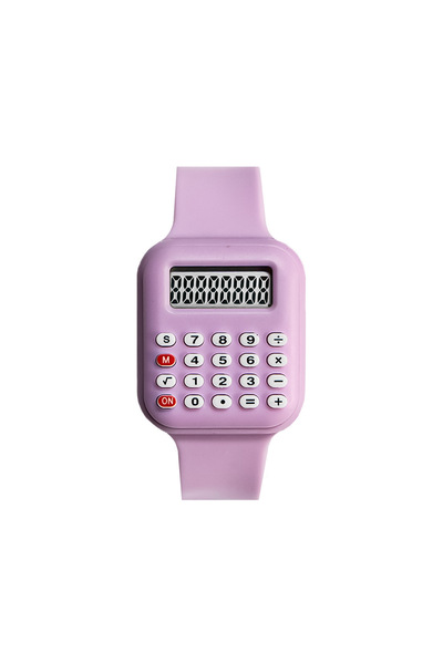 Choice Light Purple 2026 New Rubber Strap Children Watch with Calculator Watc...