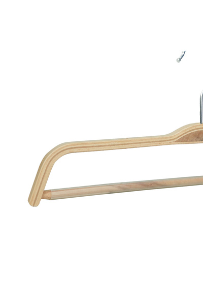 NYN Ahşap 8176 Barlı Pantolon Askısı Naturel Renk 6 Adet