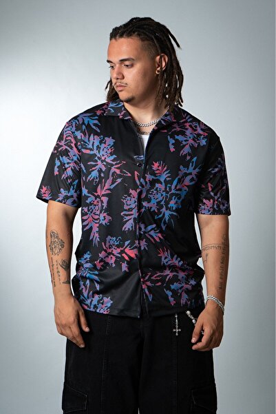 UKHWD SUPPLY قميص رجالي كبير الحجم من Floral East DryTech UK1185SY