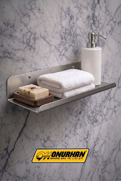 Onurhan Stainless Steel Bathroom Shelf Adhesive Screw Mounting