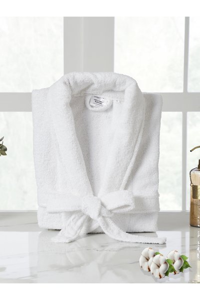 Donetella 100% Cotton Bathrobe for Men & Women, 1 Piece, M Size, 400 GSM, Sha...