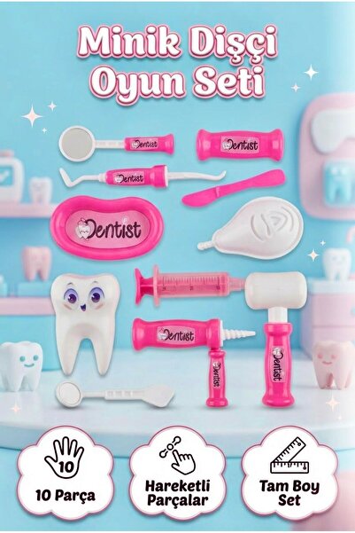 Tıfıl Toys Oyuncak Diş Hekimi Setim 10 Parça Eğitici Çocuk Diş Doktoru ve Diş...
