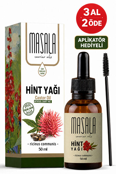 Masala زيت الخروع المعصور على البارد 50 مل زيت الخروع النقي والطبيعي بنسبة 100%