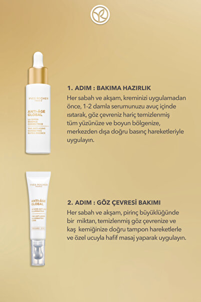 Yves Rocher Yaşlanma Karşıtı 2 'li Bakım Seti- Gündüz Serumu 30 ml& Göz Kremi 15 ml