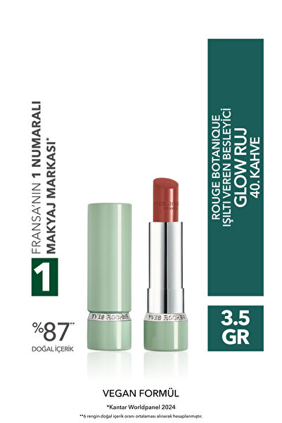 Yves Rocher Rouge Botanique Işıltı Veren Besleyici Glow Ruj - 40. Kahve -Vega...
