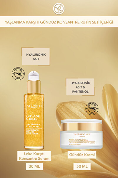 Yves Rocher Yaşlanma Karşıtı Gündüz Konsantre Rutin Seti - Gündüz Kremi 50 ml & Konsantre Micro Serum 30 ml