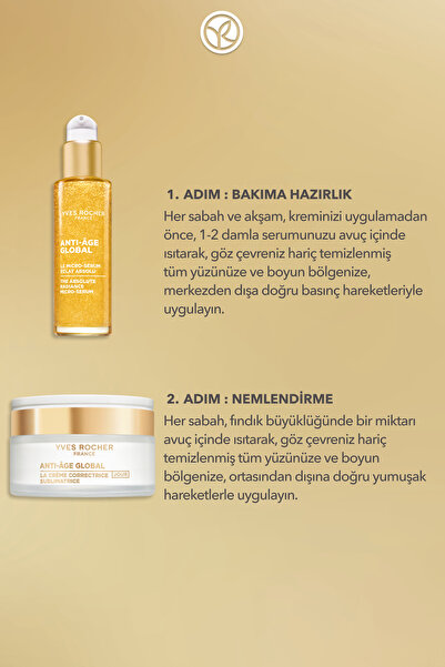 Yves Rocher Yaşlanma Karşıtı Gündüz Konsantre Rutin Seti - Gündüz Kremi 50 ml & Konsantre Micro Serum 30 ml