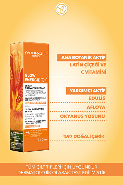 Yves Rocher Gündüz Serumu - C Vitamini - Işıltı Veren Antioksidan Botanik Kompleks Bakım Glow Energie 30ML-81791