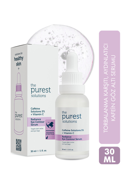 The Purest Solutions Torbalanma Karşıtı, Aydınlatıcı Kafein Göz Altı Serumu 3...