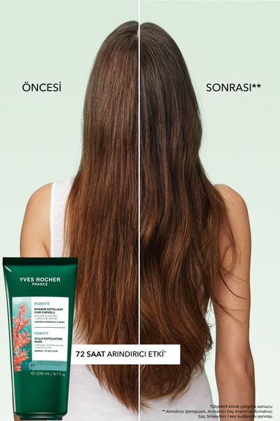 Yves Rocher Purifying 2-in-1 Peeling and Mask - Oily Hair / Purete - Vegan -200Ml