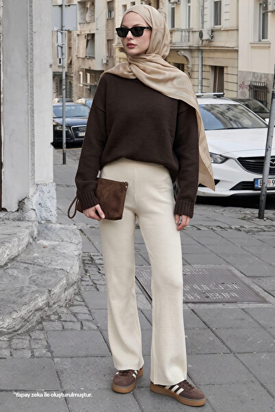 InStyle Basic Ecru Knitwear Trousers