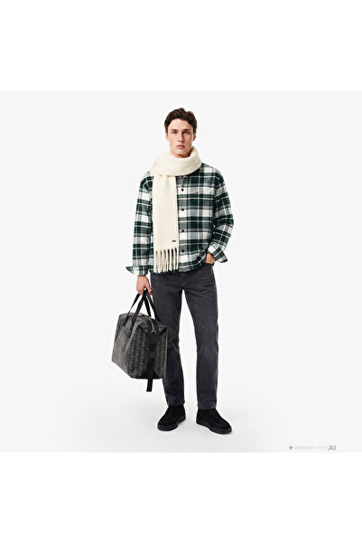 Lacoste Erkek Slim Fit Gri Jean Pantolon