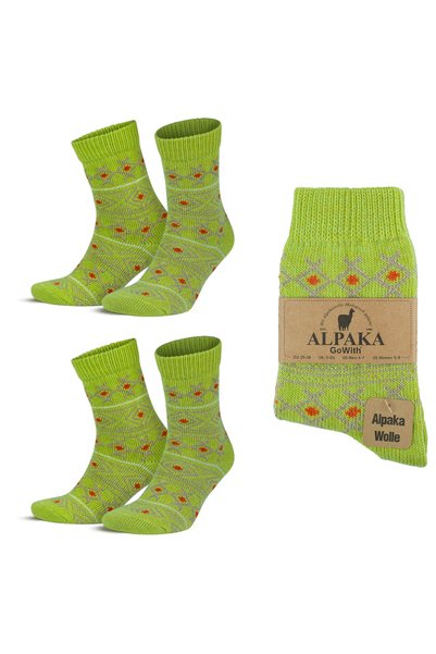 GoWith Pereche de șosete termice de iarnă pentru femei din lână de alpaca cu ...